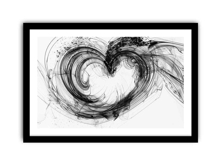 Abstract heart Art framed Print