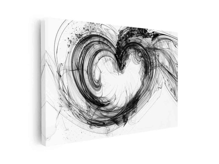Abstract heart Art canvas Print