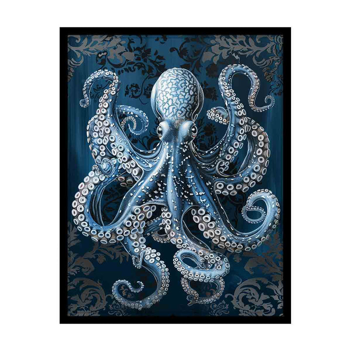 Blue Octopus Art  canvas Print