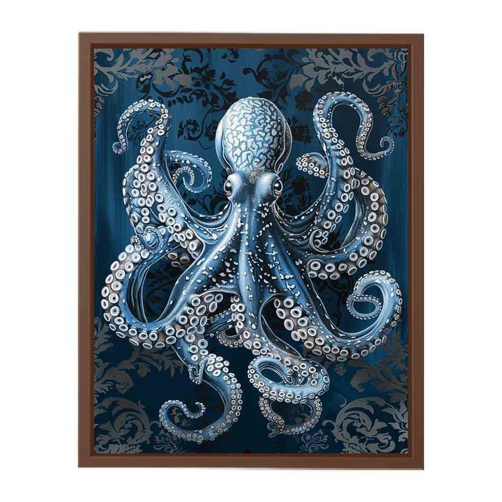 Blue Octopus Art Painting