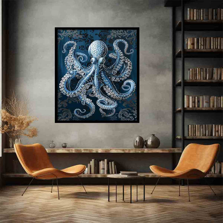 Blue Octopus Art Print