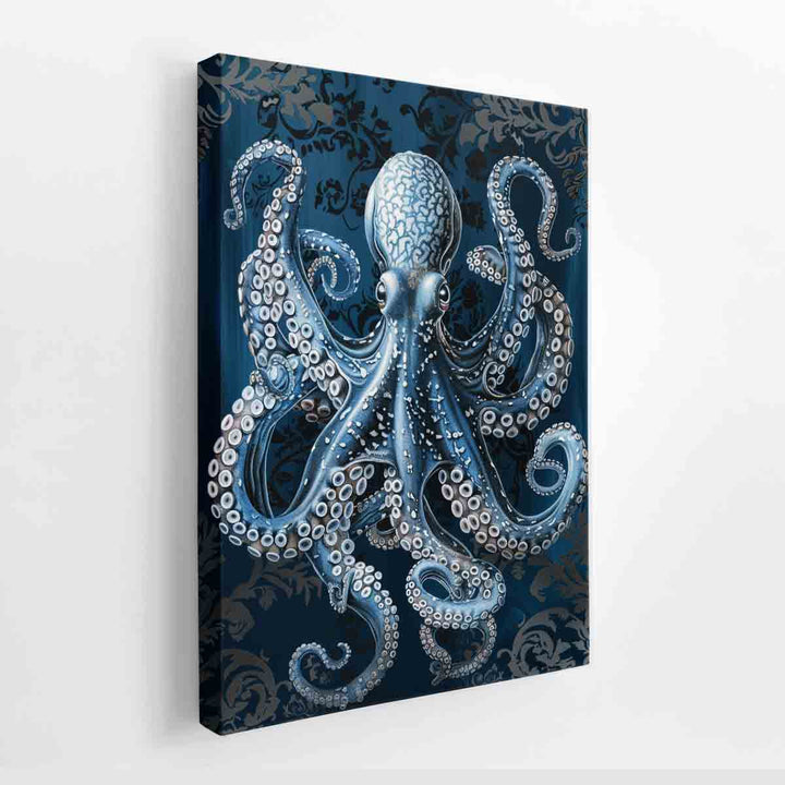 Blue Octopus Art  canvas Print