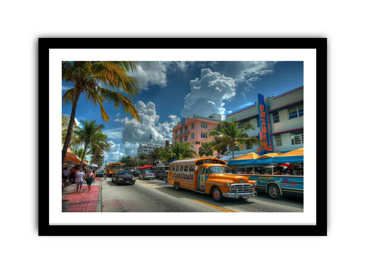 Miami Art framed Print