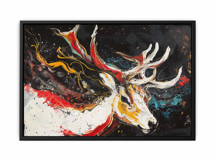 Abstract Stag Art canvas Print