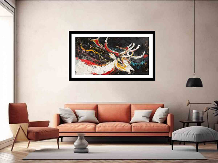 Abstract Stag Art Print