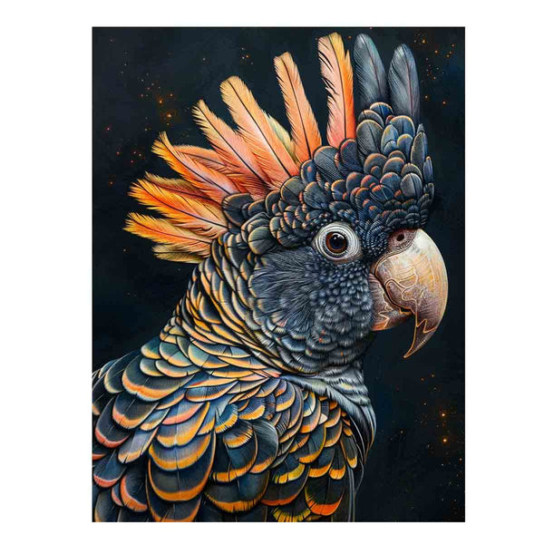 Cockatoo Black Art Print