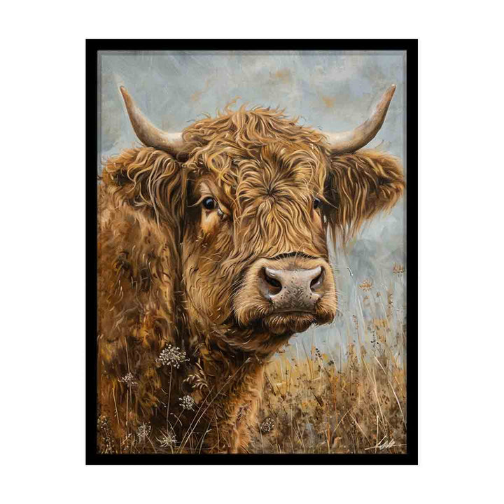 Highland Cow Brown canvas Print