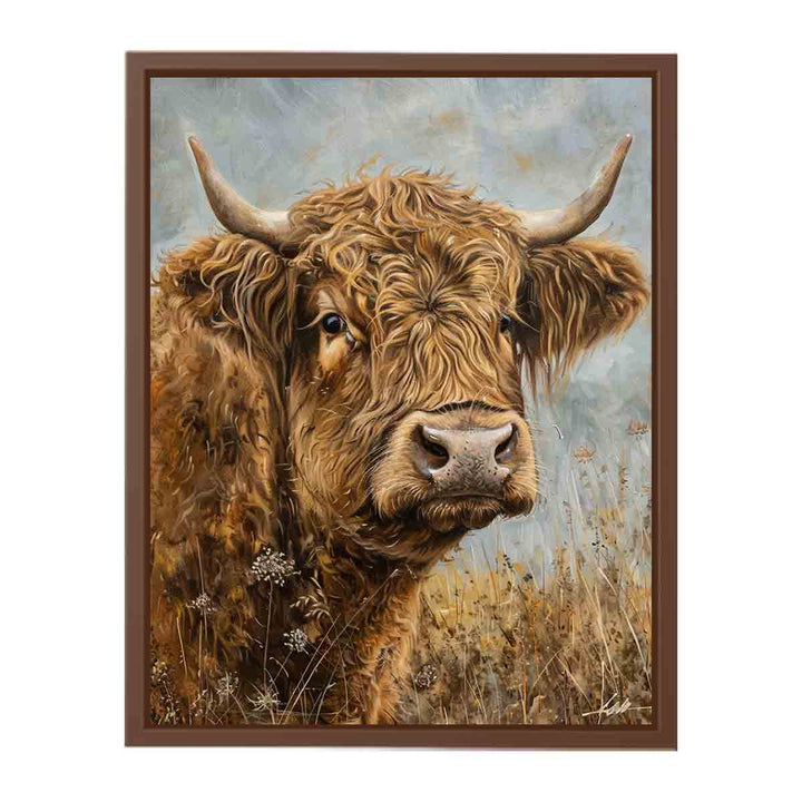 Highland Cow Brown Painting