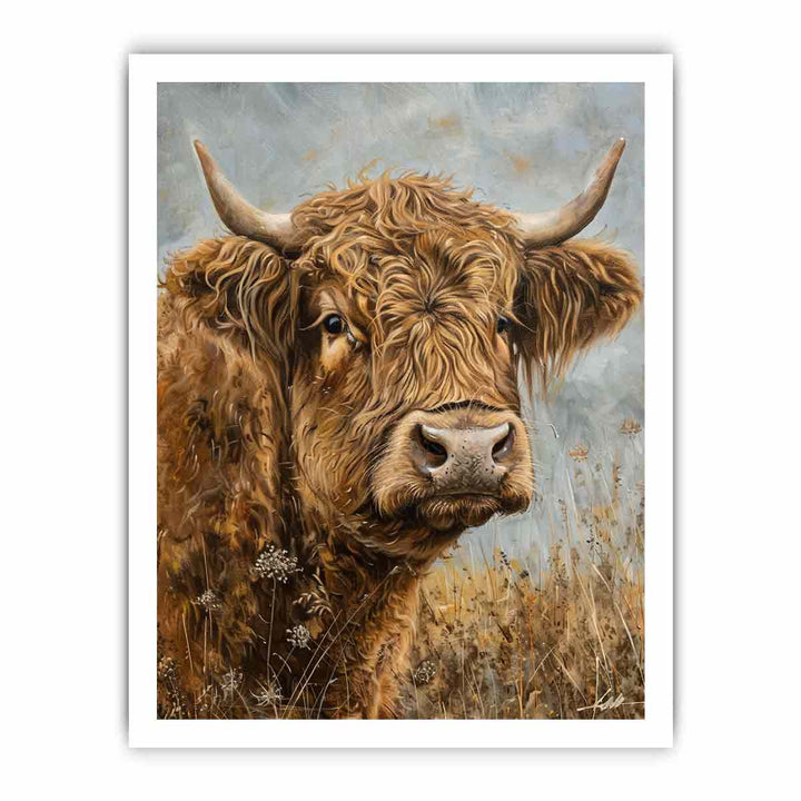 Highland Cow Brown framed Print