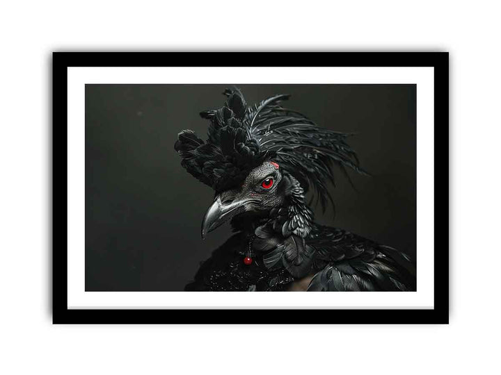  Black Cocky Art framed Print