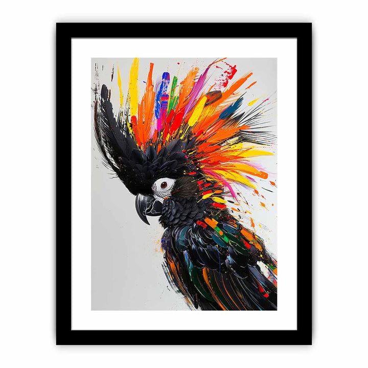 Colorful cockatoo framed Print