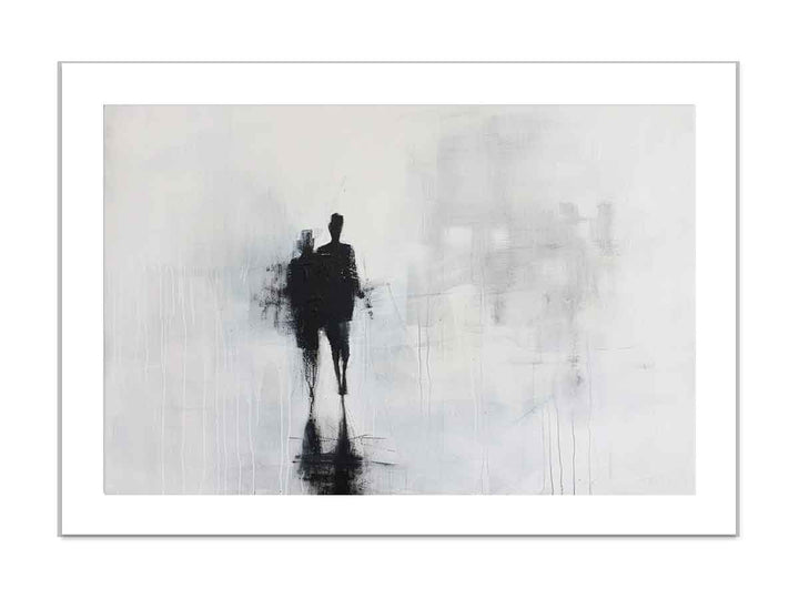 Abstract walk Art framed Print