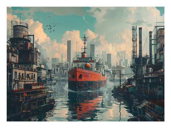 Ship in Port Art Print