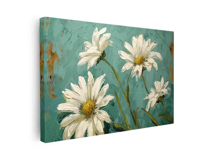white daisies Art canvas Print