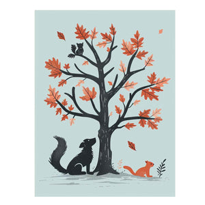 Oak Tree & Animals