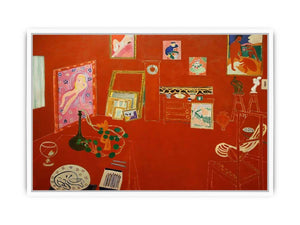 Red studio Framed Print
