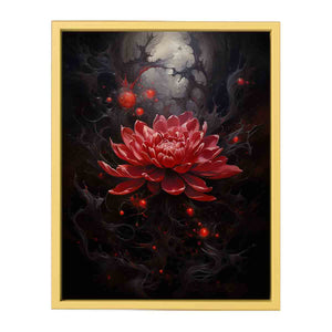 Black Red Rose Art Poster
