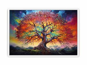 Multicolor Tree Art Canvas Print