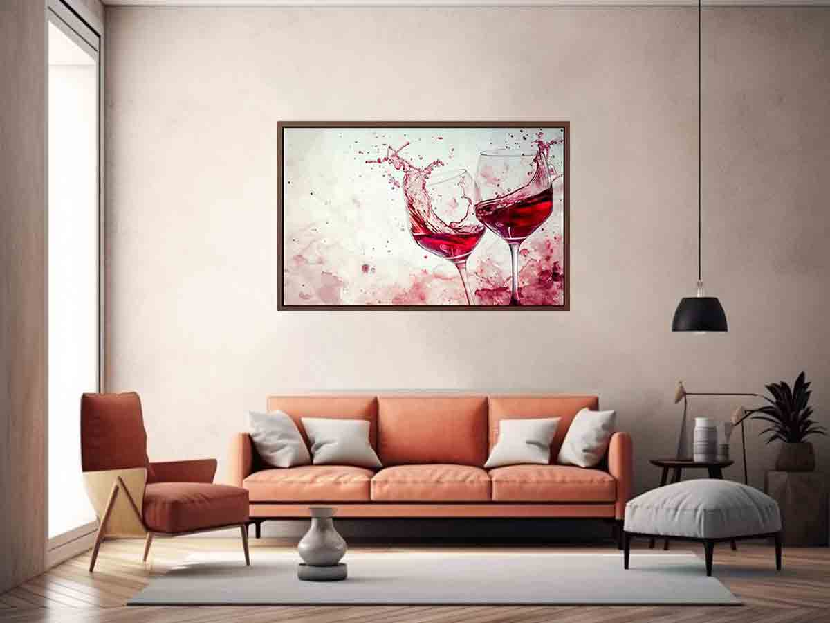 Red wine Splash Art