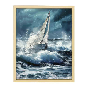 Sailboat Splash Art Framed Print