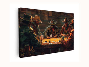 Cowboys Playing Poker Art