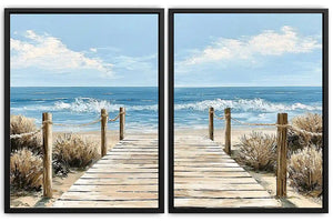 Coastal Kangaroo Dawn 2 Piece Art Set