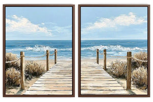 Coastal Kangaroo Dawn 2 Piece Art Set