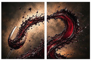 wine splash 2 peice wall art