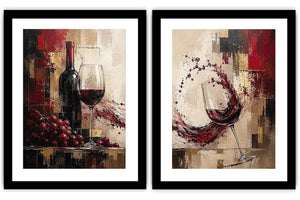 Red wine Diptych