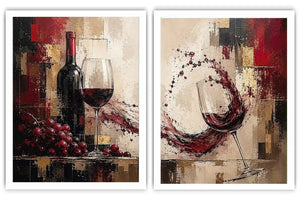 Red wine Diptych