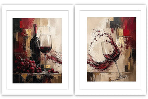 Red wine Diptych