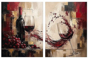 Red wine Diptych