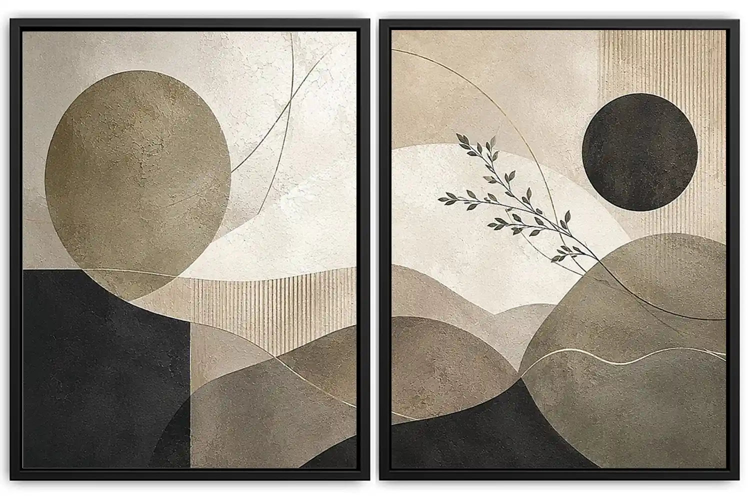 Silent Geometry 2 Piece Art Set