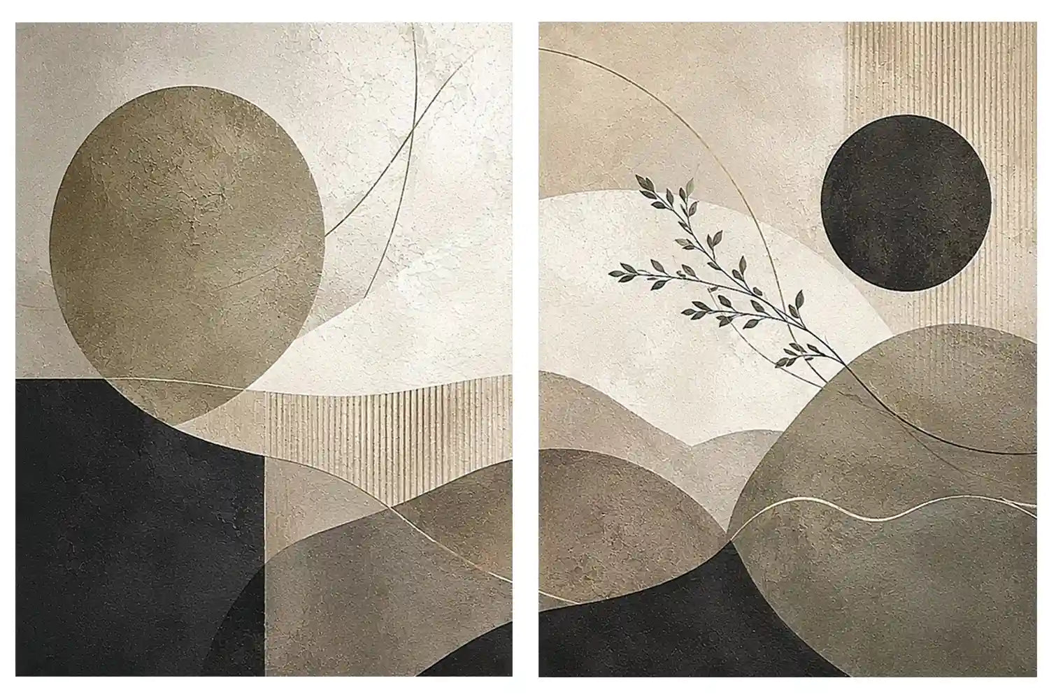 Silent Geometry 2 Piece Art Set