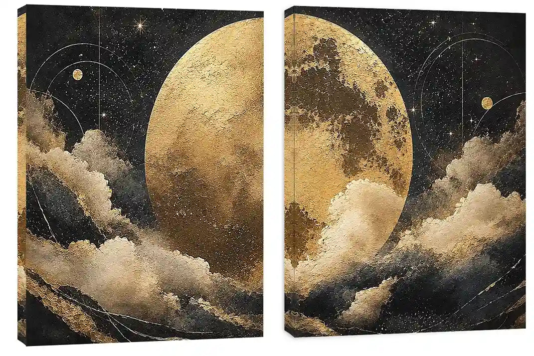 Celestial Gold 2 Piece Art Set