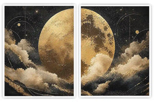 Celestial Gold 2 Piece Art Set