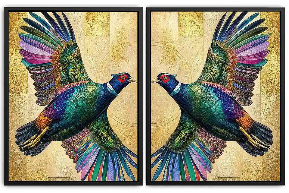 Emerald Wings 2 Piece Art Set