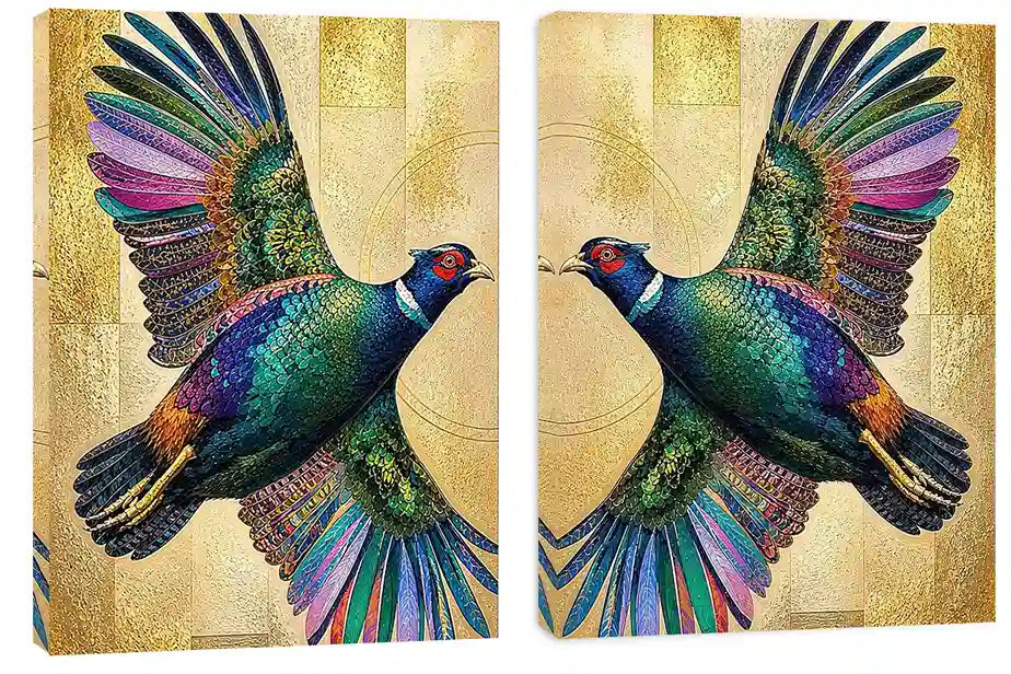 Emerald Wings 2 Piece Art Set