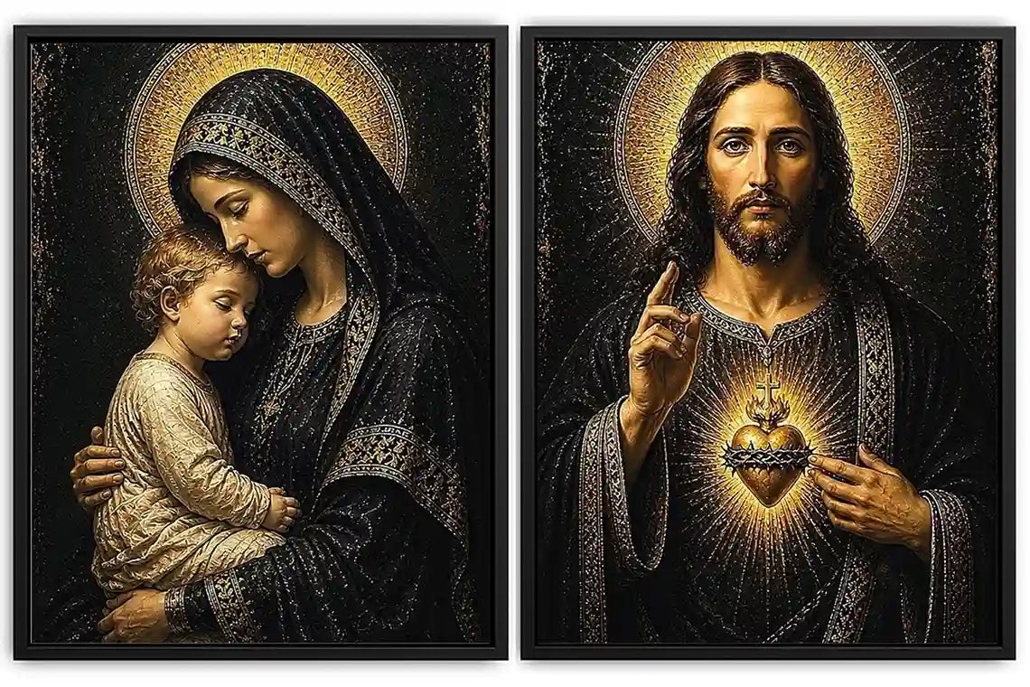 Sacred Golden Grace 2 Piece Art Set
