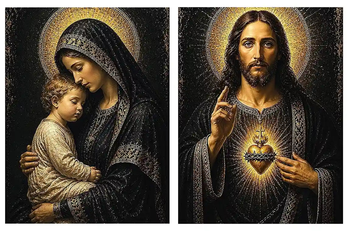 Sacred Golden Grace 2 Piece Art Set