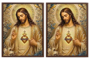 Celestial Sacred Bloom 2 Piece Art Set