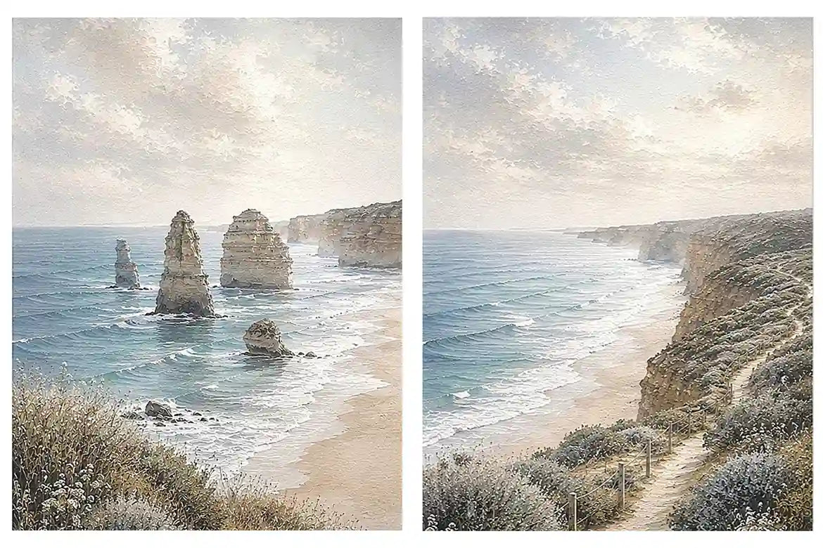 Coastal Serenity 2 Piece Art Set