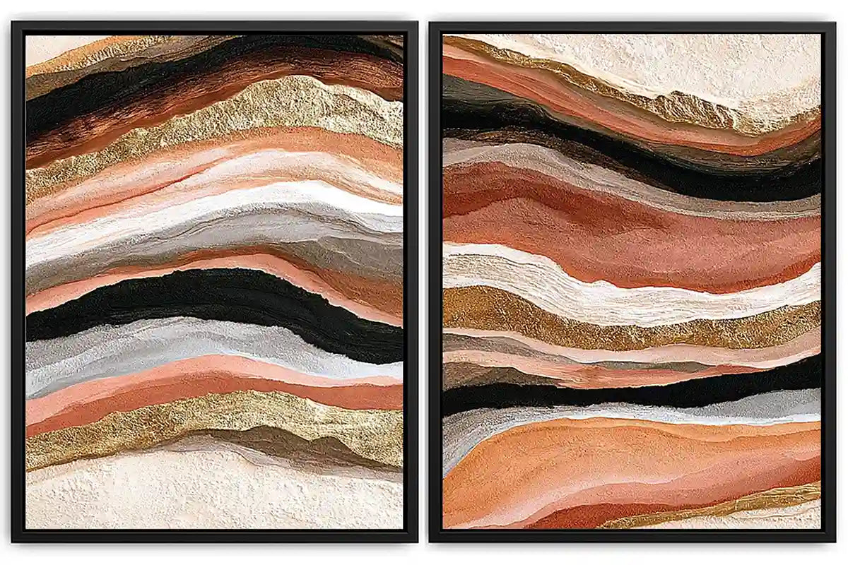 Terracotta Drift 2 Piece Art Set