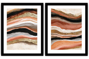 Terracotta Drift 2 Piece Art Set