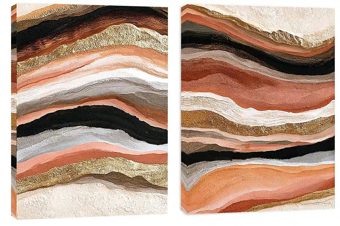 Terracotta Drift 2 Piece Art Set