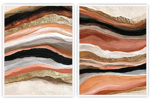 Terracotta Drift 2 Piece Art Set