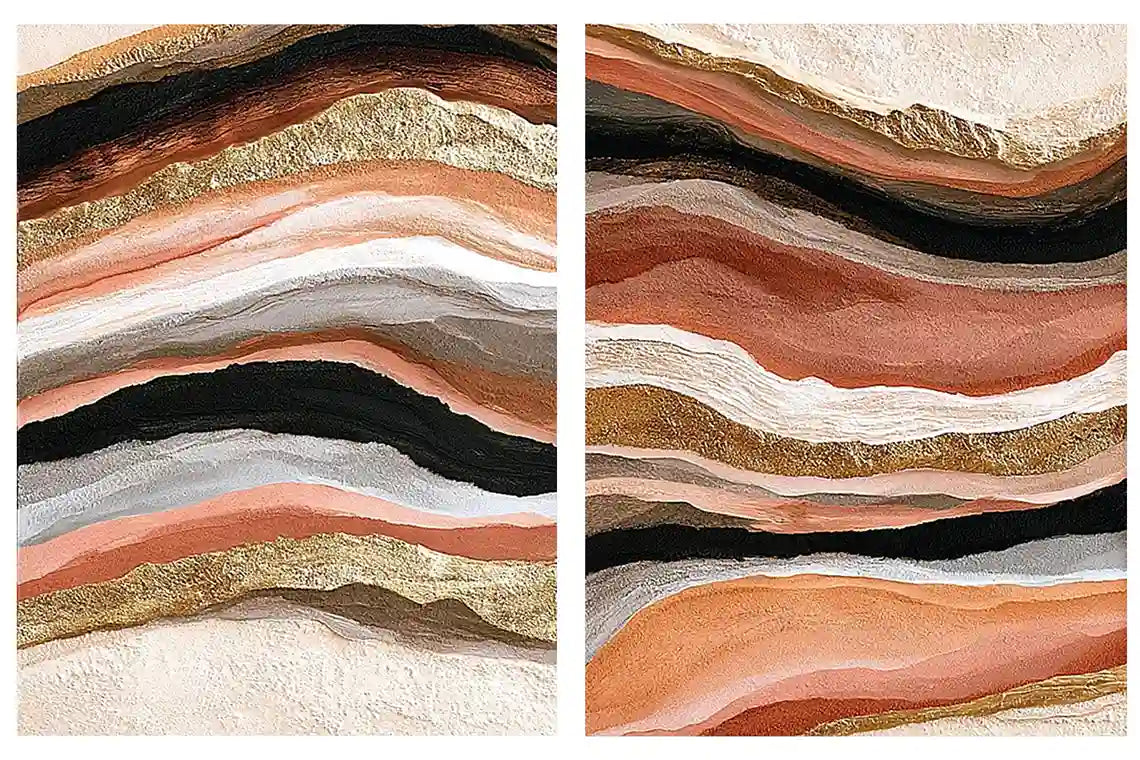 Terracotta Drift 2 Piece Art Set