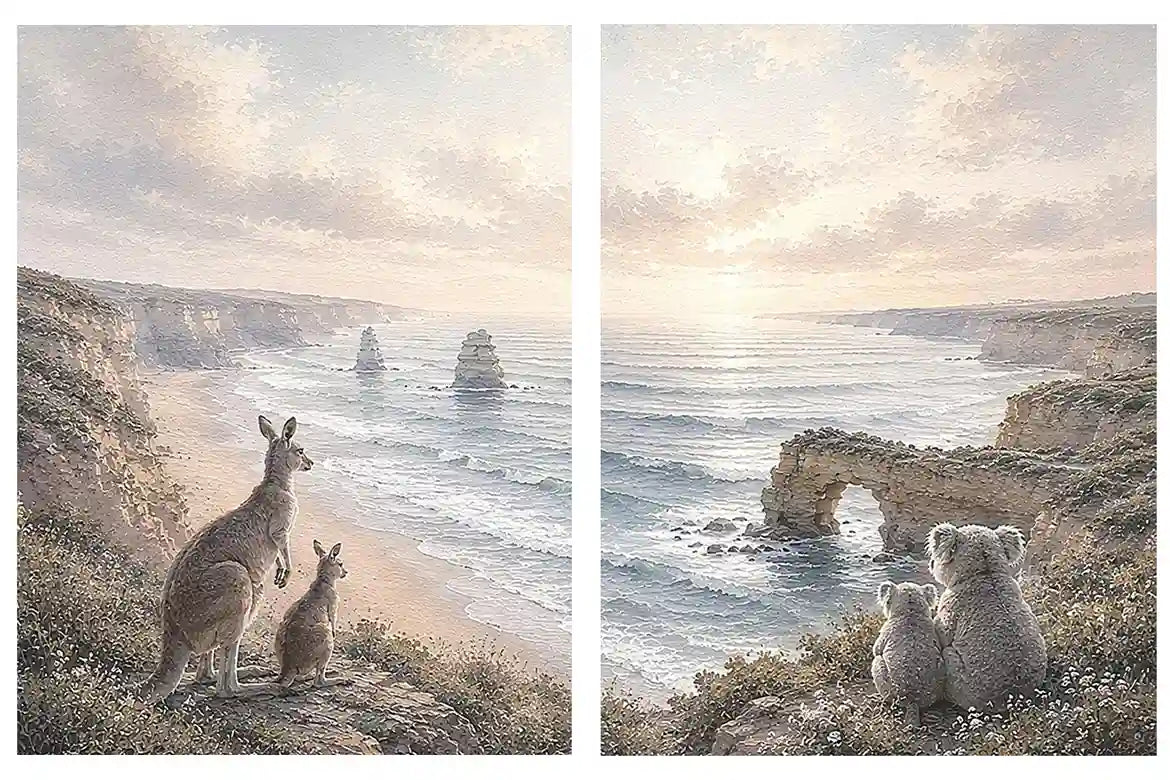 Wild Coast Watchers 2 Piece Art Set