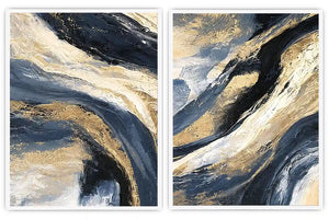 Indigo Current 2 Piece Art Set