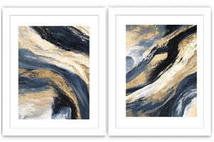 Indigo Current 2 Piece Art Set